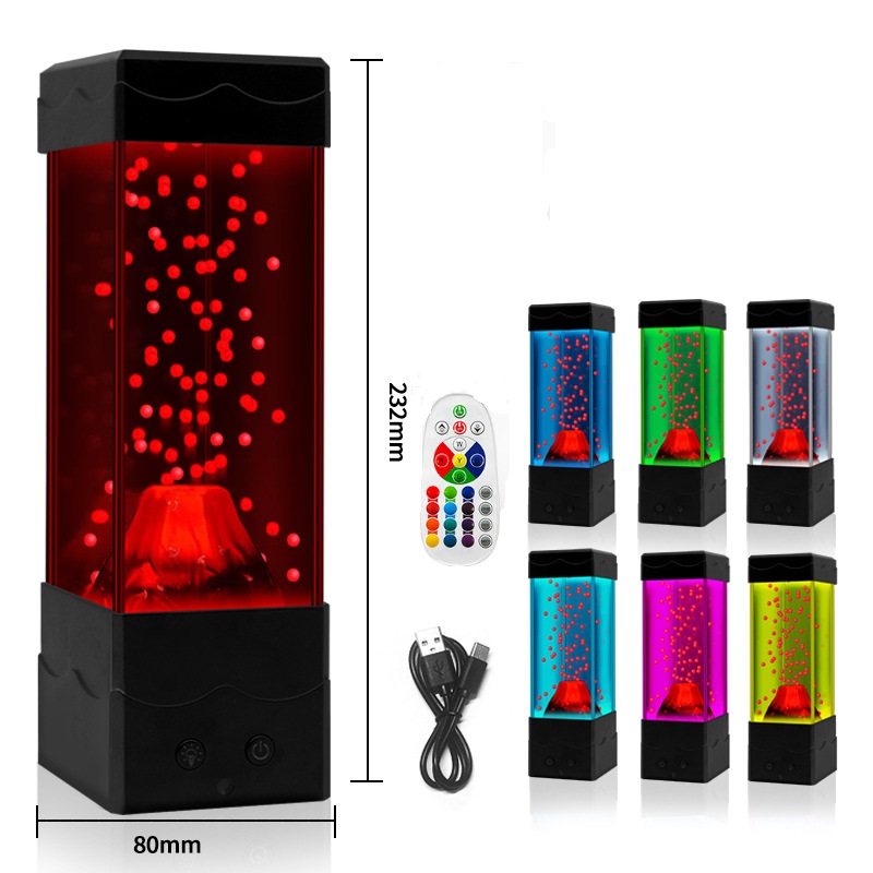 Lava Lamp Desktop - LED Lava Volcano Light Home Decoration