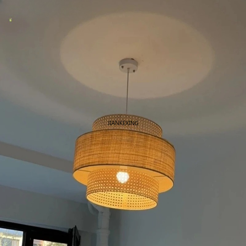 Lighting Decor Store - Minimalist Hand-woven Hemp Pendant Lights Creative