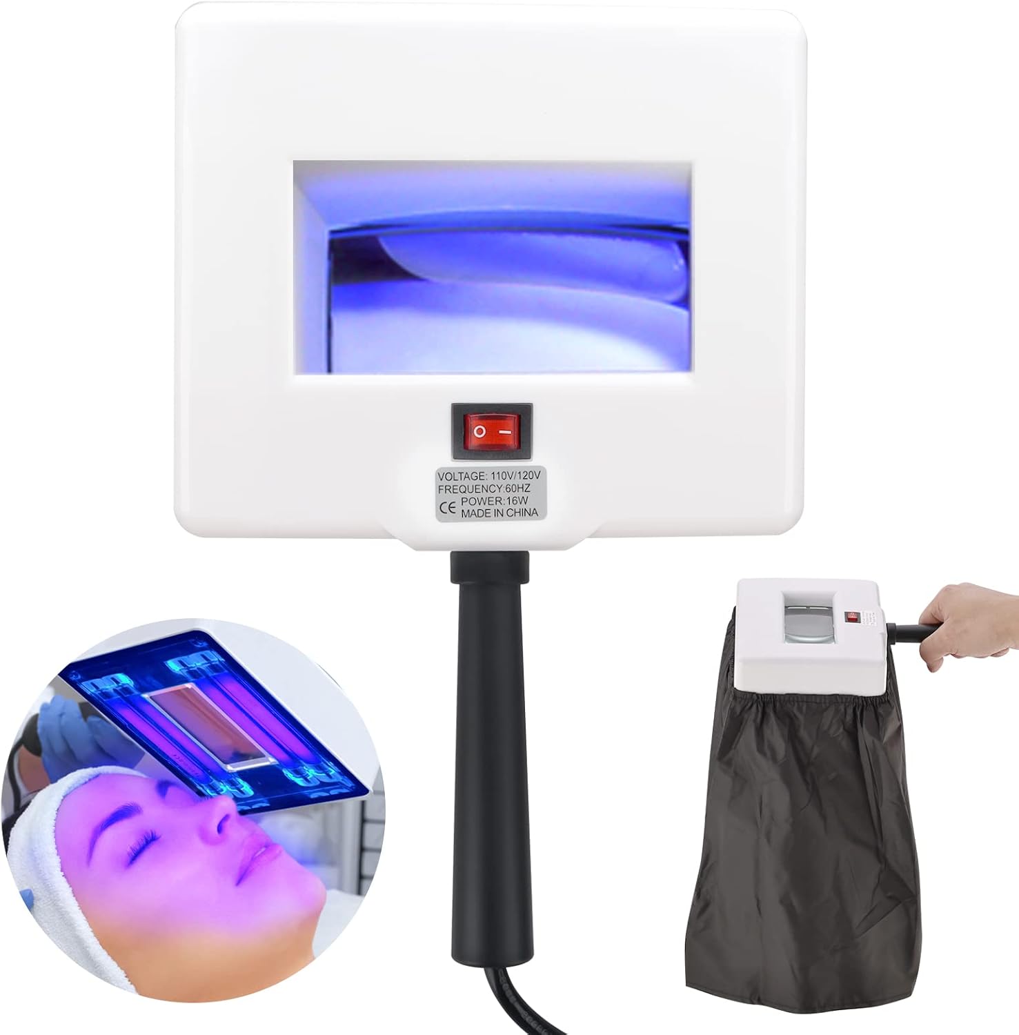 Lighting Jockey - Woods Lamp Skin Analyzer,Magnifying Handle Woods-Lamp,UV