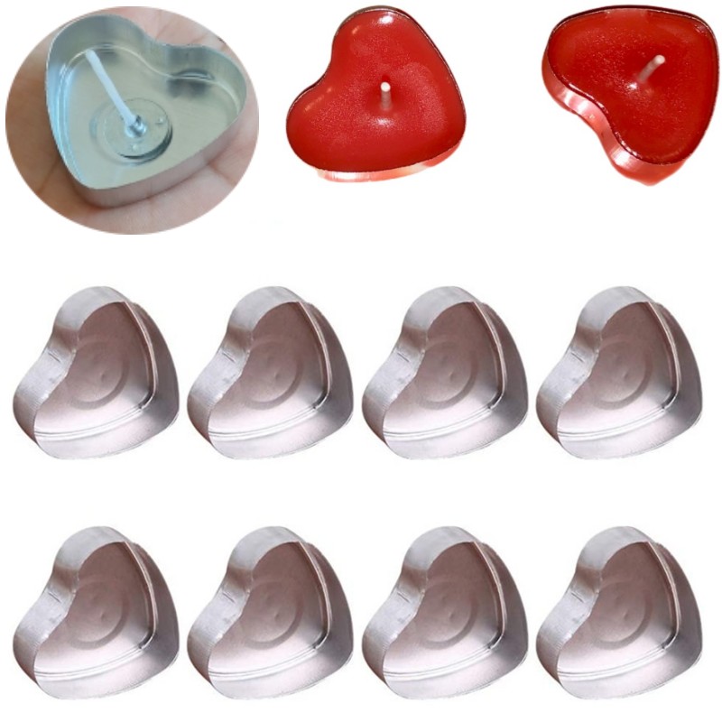 100 Sets Heart shaped Empty Al - огляд і ціна Candle Holder Set