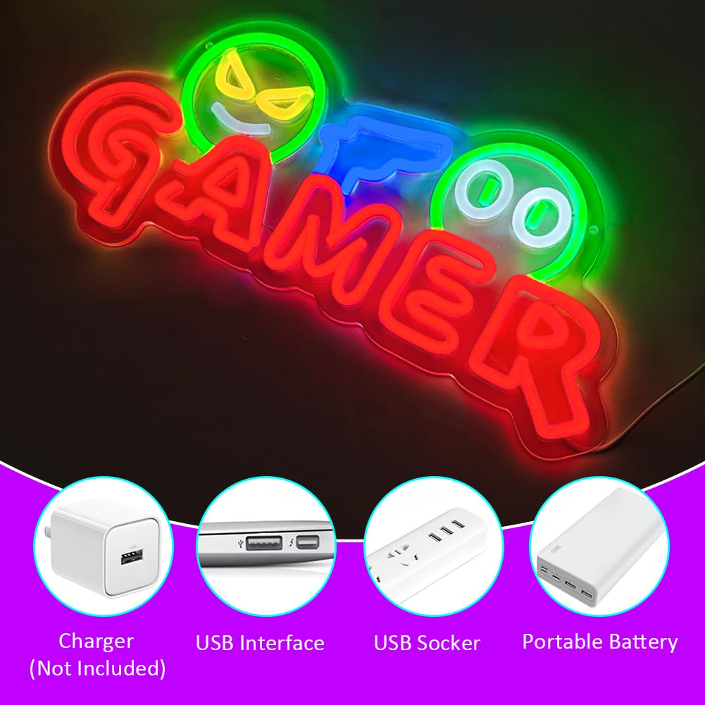 Gamer Neon Sign LED Wall Light - огляд і ціна Lighting Decor For Wedding