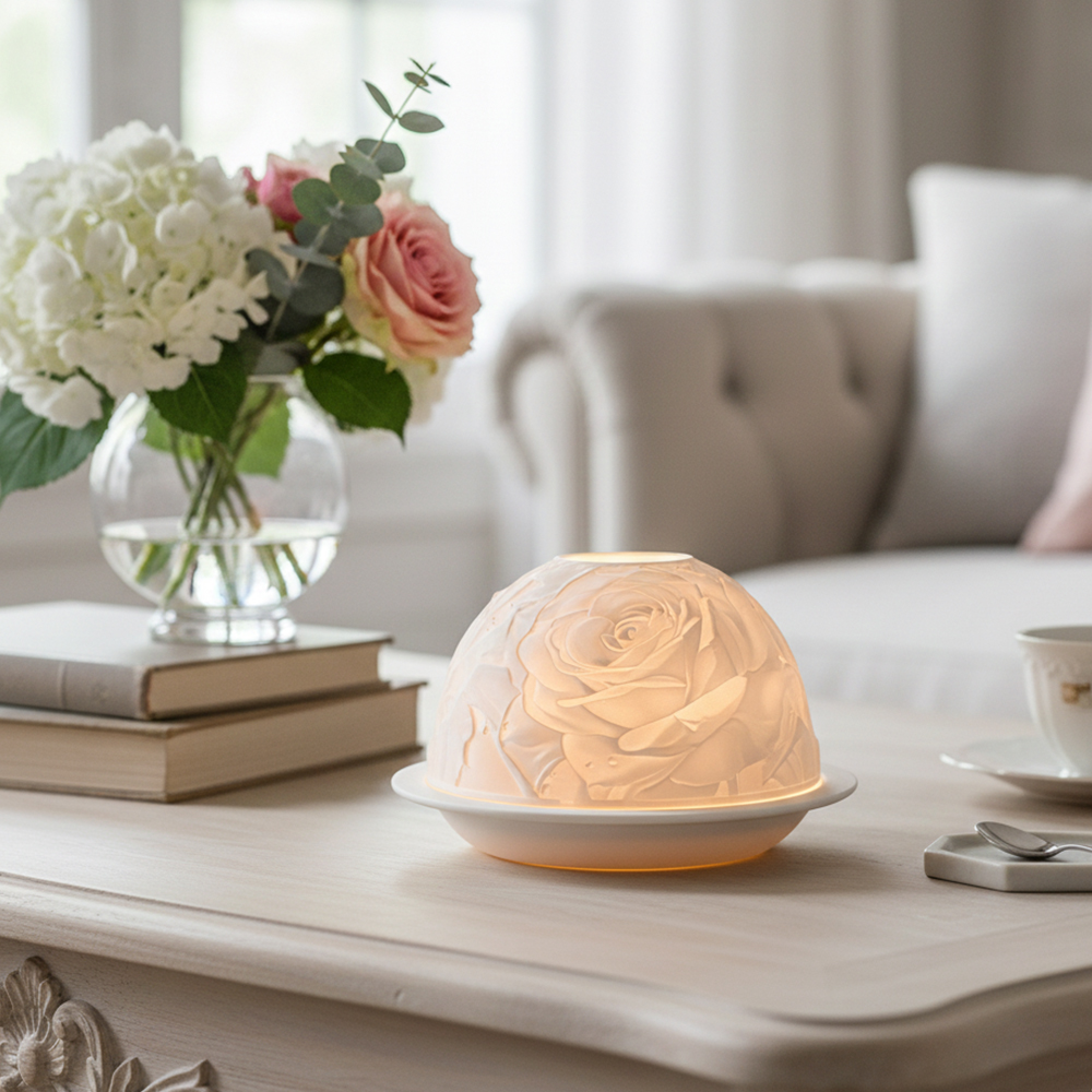 Elegant Rose Porcelain Candle  - огляд і ціна Lighting Decor Living Room