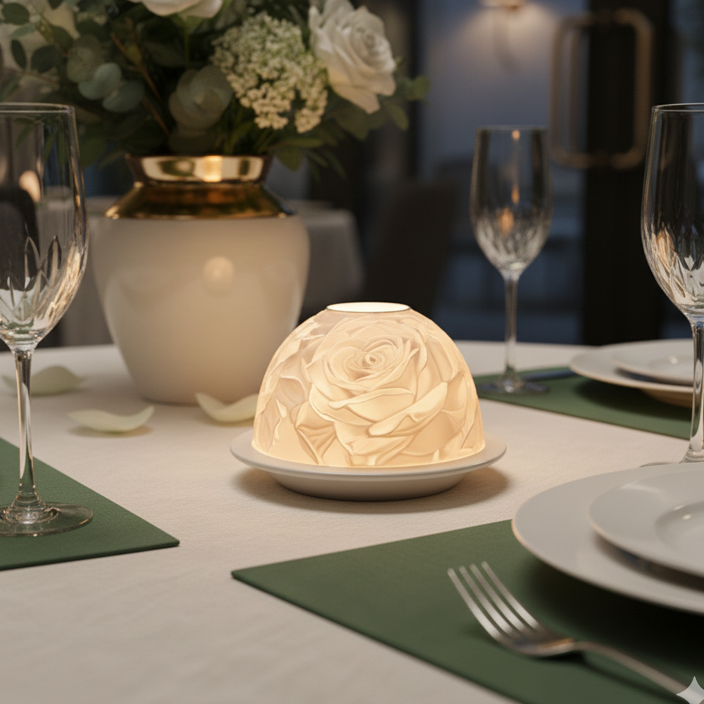 Elegant Rose Porcelain Candle  - огляд і ціна Lighting Decor Living Room