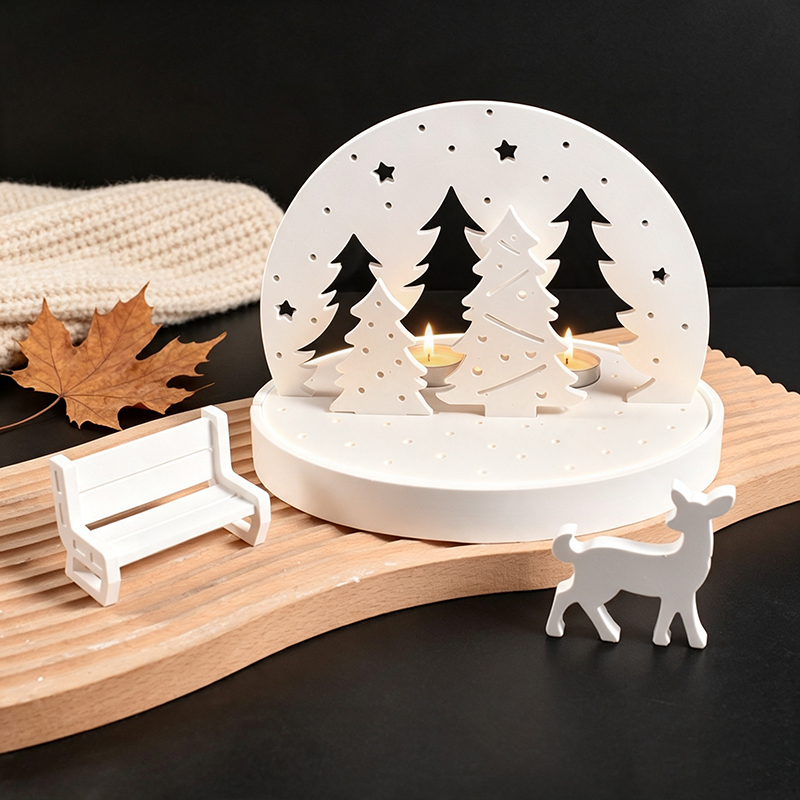 Christmas Elk Tealight Candle  - огляд і ціна Candle Holder Set
