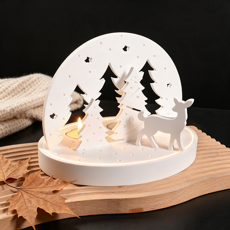 Christmas Elk Tealight Candle  - огляд і ціна Candle Holder Set