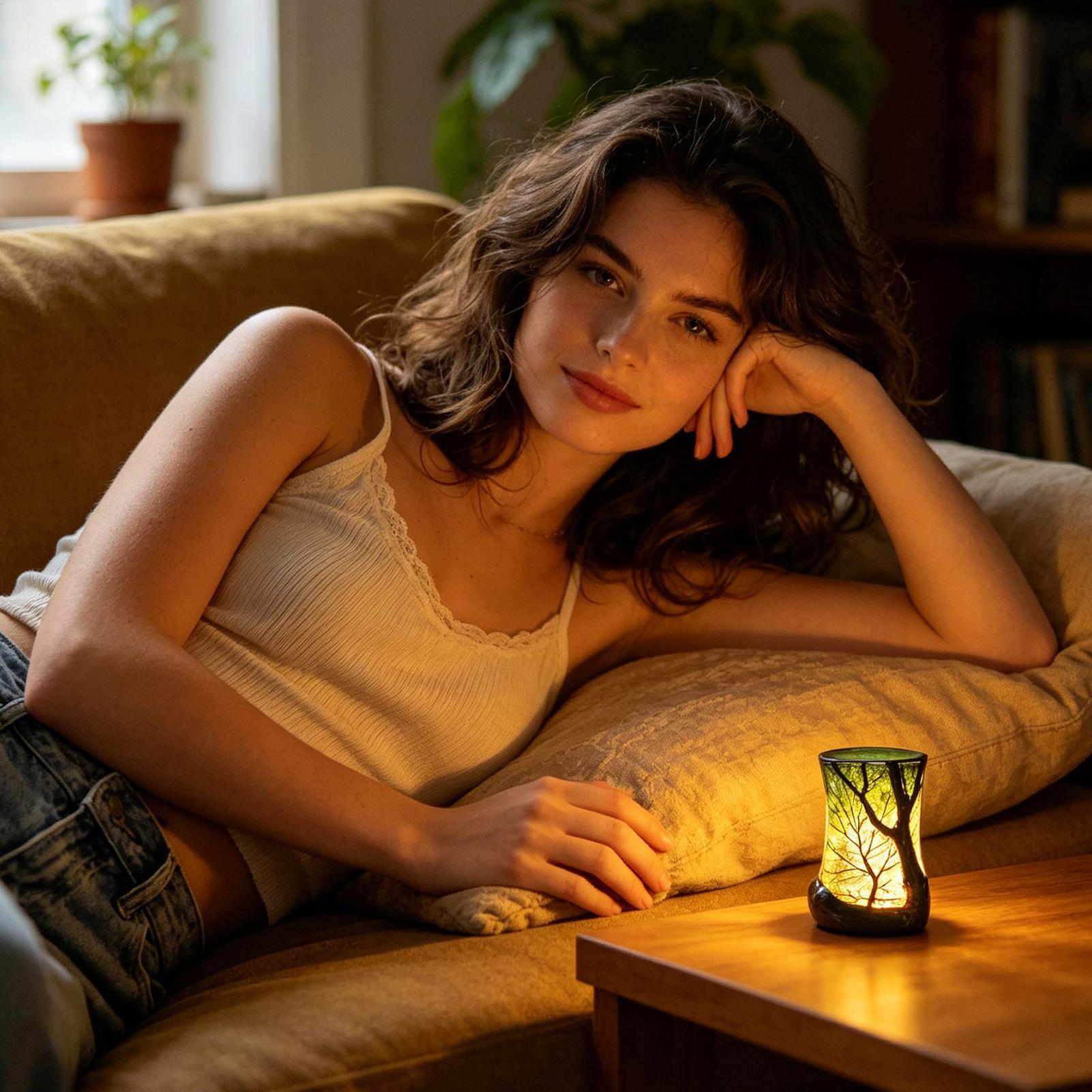 Bedside Table Lamp Forest Nigh - огляд і ціна Lighting Decor Bedroom