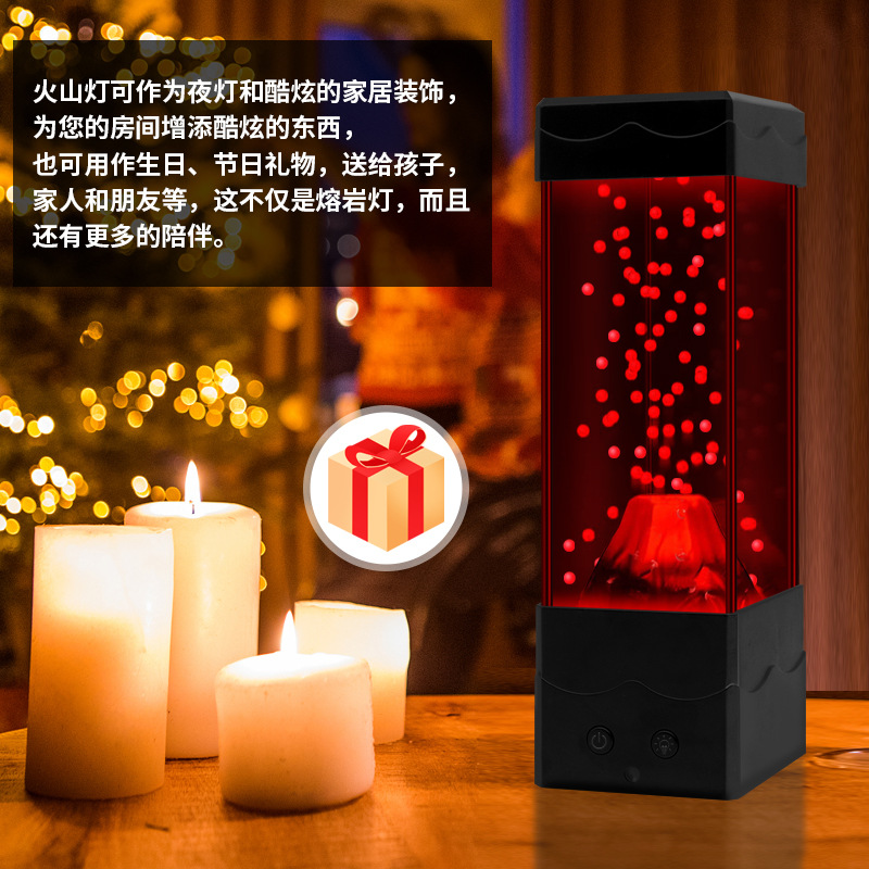LED Lava Volcano Light Home De - огляд і ціна Lava Lamp Desktop