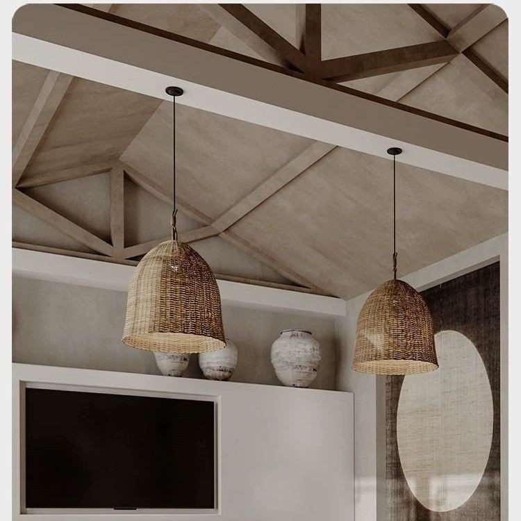 Wabi-Sabi Rattan Pendant Light - огляд і ціна Japanese Lighting Decor