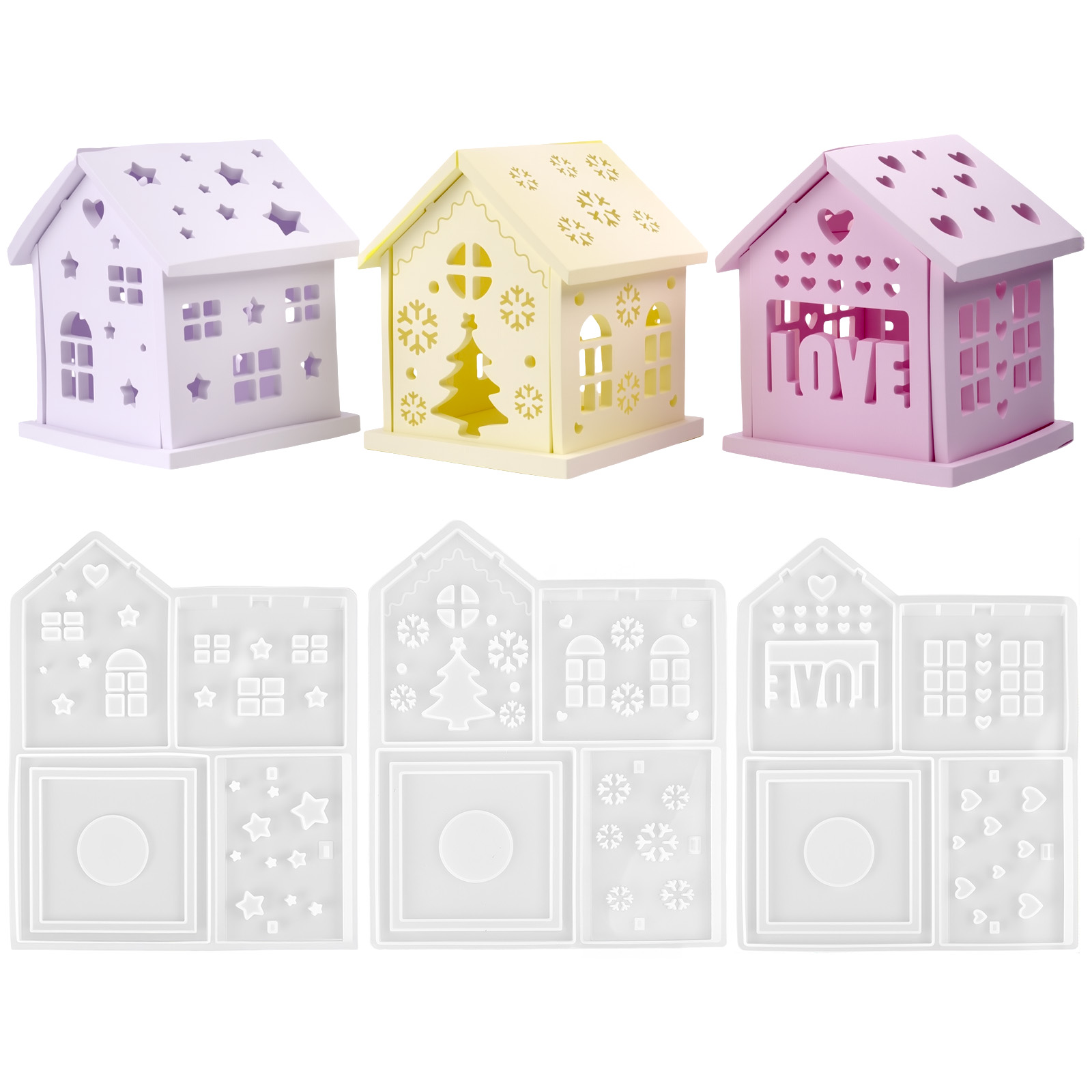 3D House Silicone Mold DIY Chr - огляд і ціна Candle Holder Set