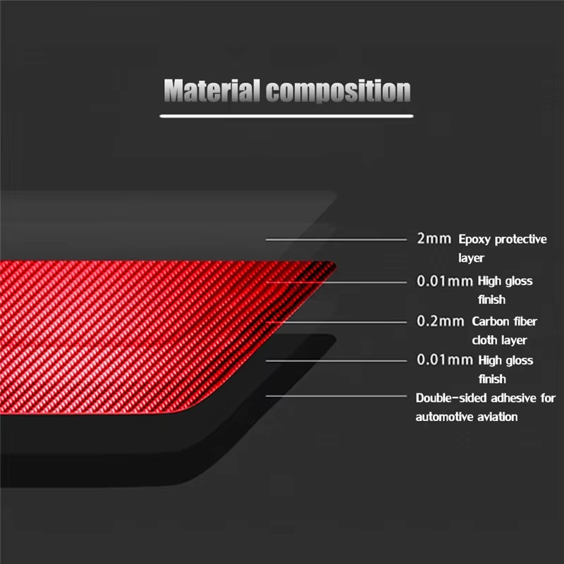 Carbon Fiber Red Stickers For  - огляд і ціна Lighting Decor Inc