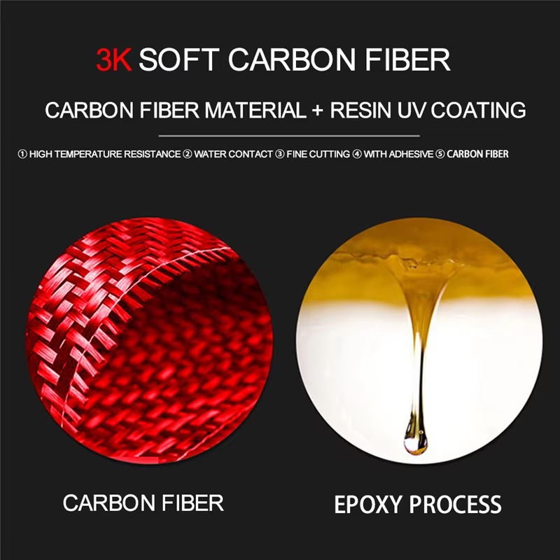 Carbon Fiber Red Stickers For  - огляд і ціна Lighting Decor Inc