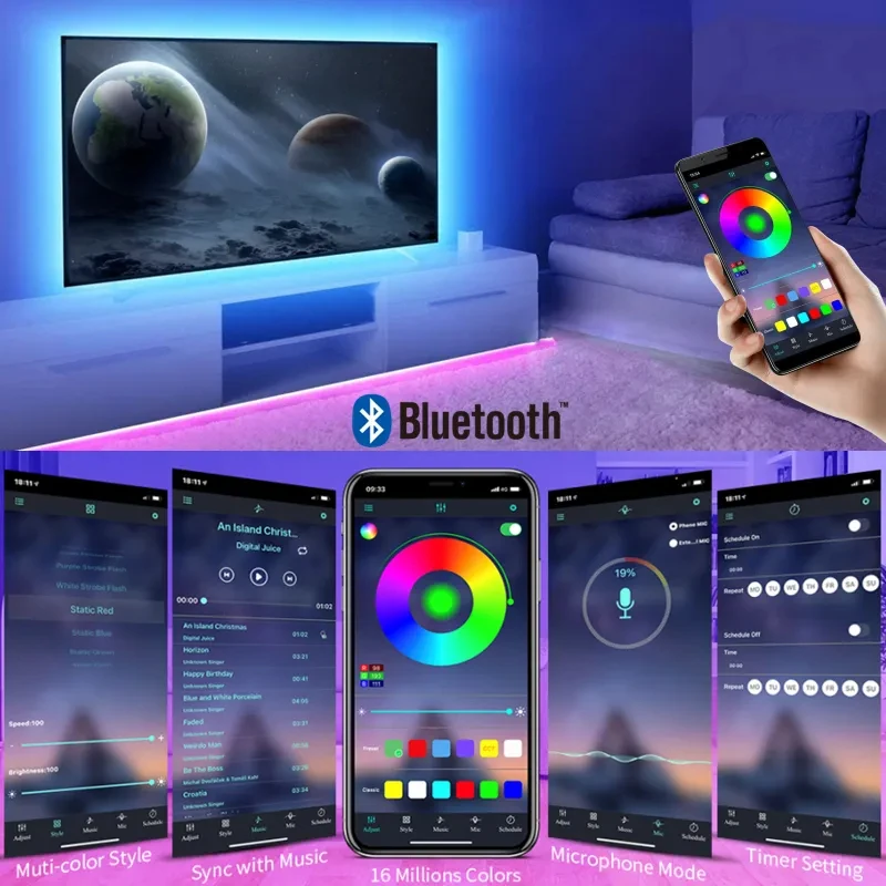 USB Led Strip Lights DC 5V RGB - огляд і ціна Lighting Bolt Decor