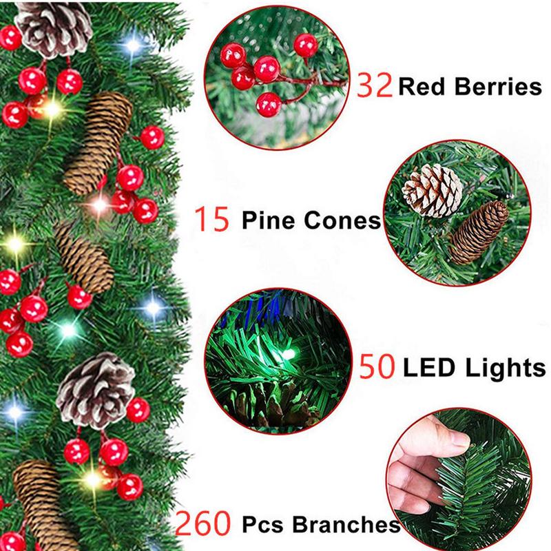 Lighted Christmas Garland Wate - огляд і ціна Lighting Decor Company
