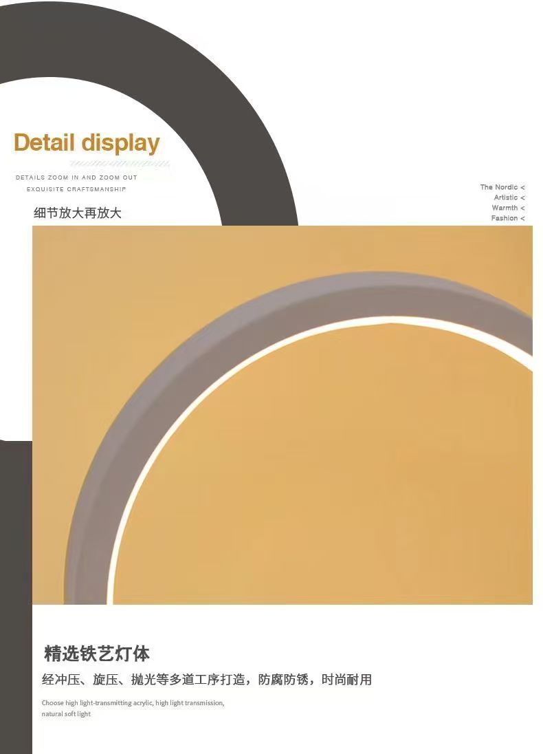 20CM LED Simple Circular Ring  - огляд і ціна Lighting Decor Living Room