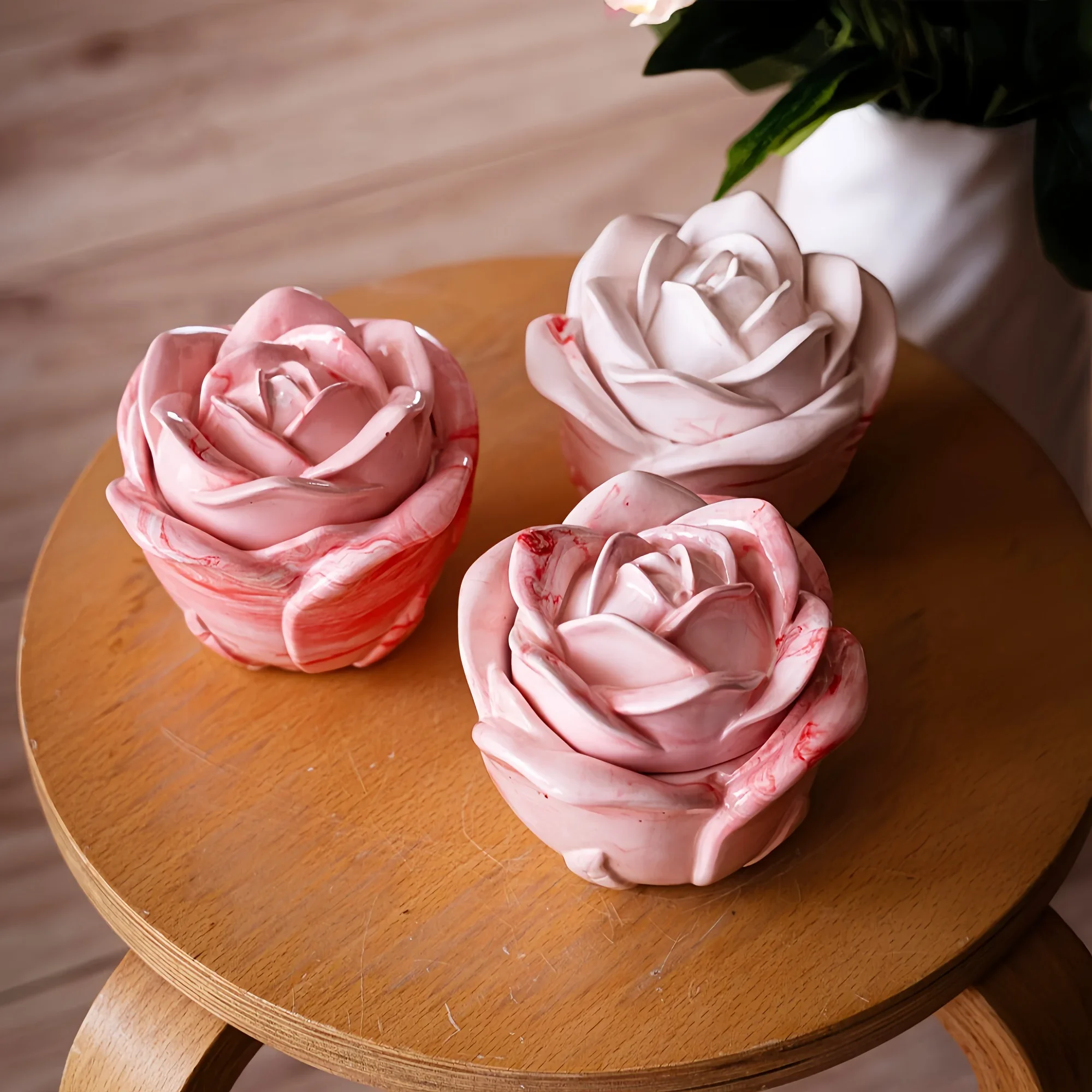 2-Piece Set Rose Shaped Silico - огляд і ціна Candle Holder Set