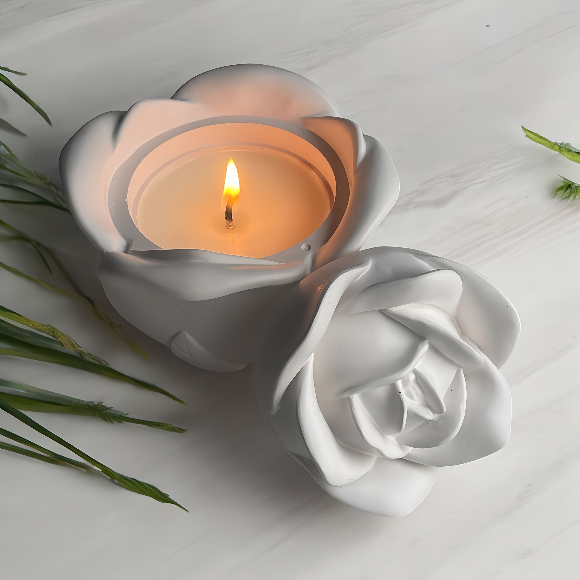 2-Piece Set Rose Shaped Silico - огляд і ціна Candle Holder Set
