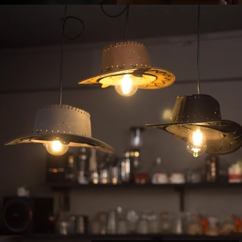Creative Art Cowboy Hat Pendan - огляд і ціна Lighting Decor Store