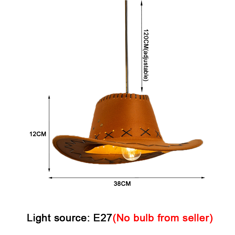 Creative Art Cowboy Hat Pendan - огляд і ціна Lighting Decor Store