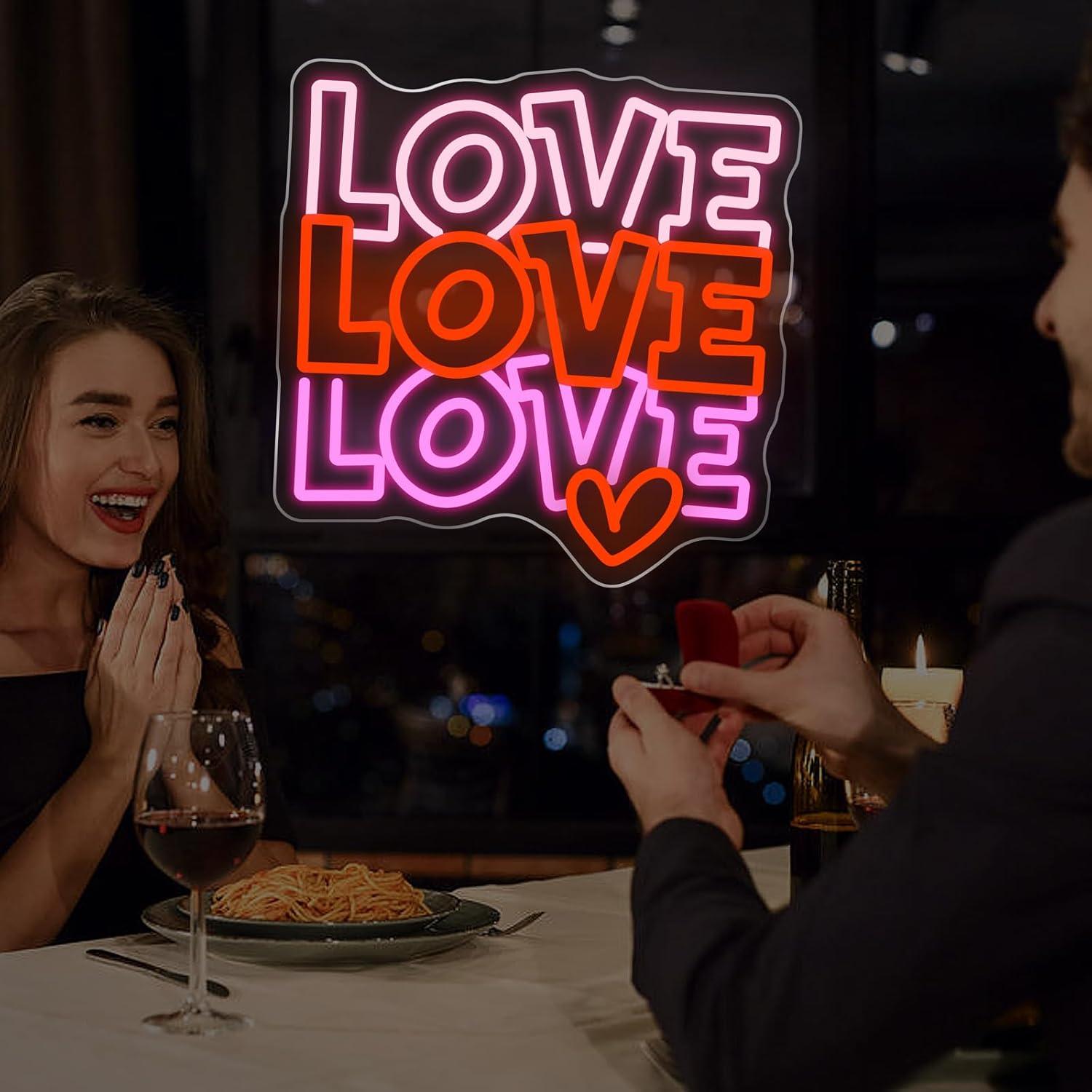 Love Neon Sign USB Dimmable LE - огляд і ціна Lighting Decor For Wedding