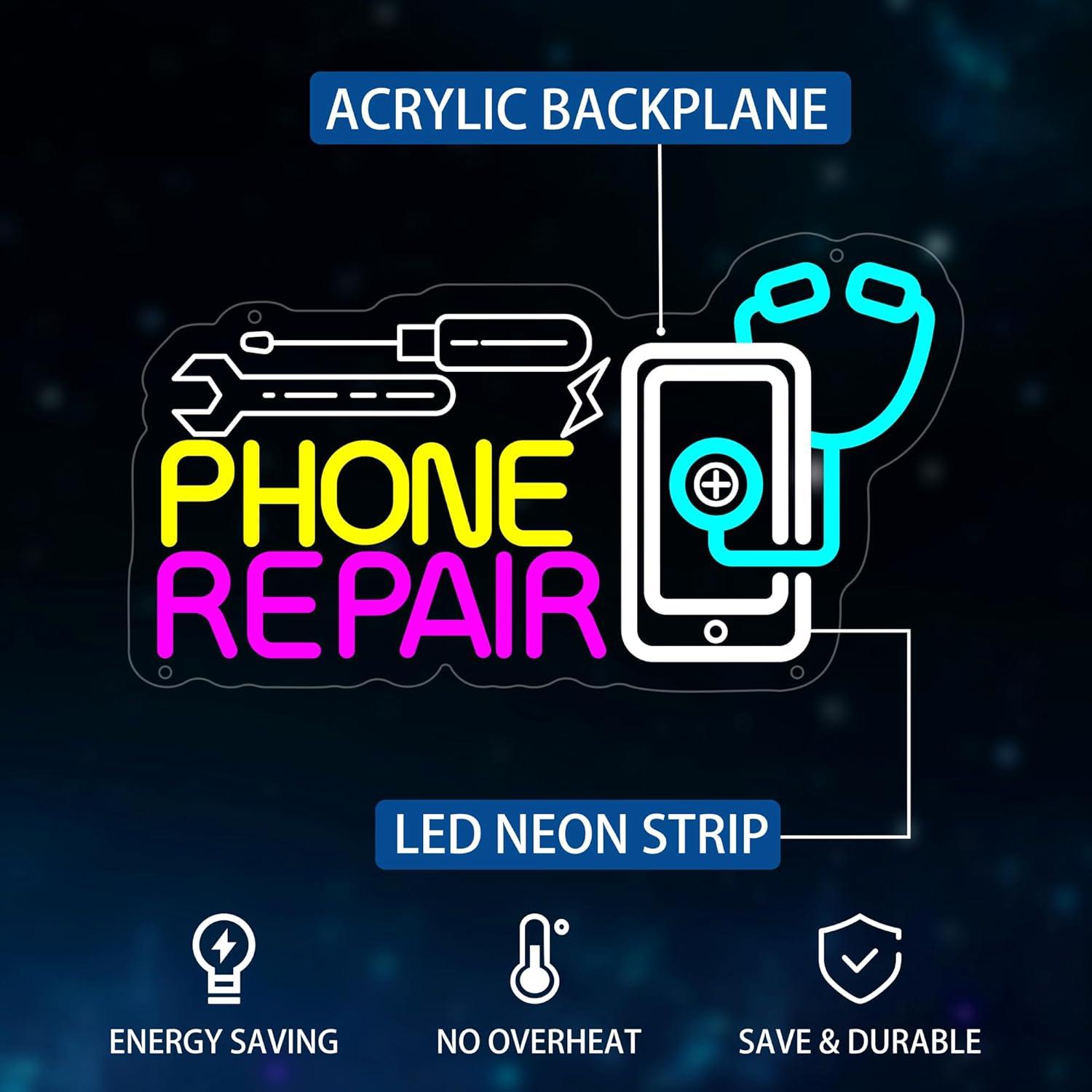 Phone Repair Neon Sign USB Dim - огляд і ціна Lighting Decor Store