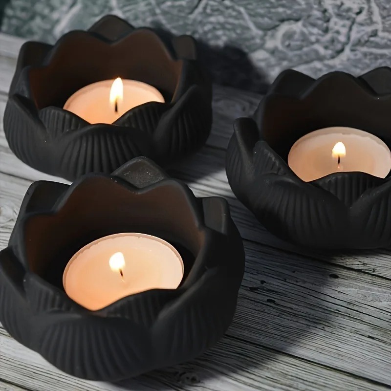1pc DIY Lotus Flower Silicone  - огляд і ціна Candle Holder Set