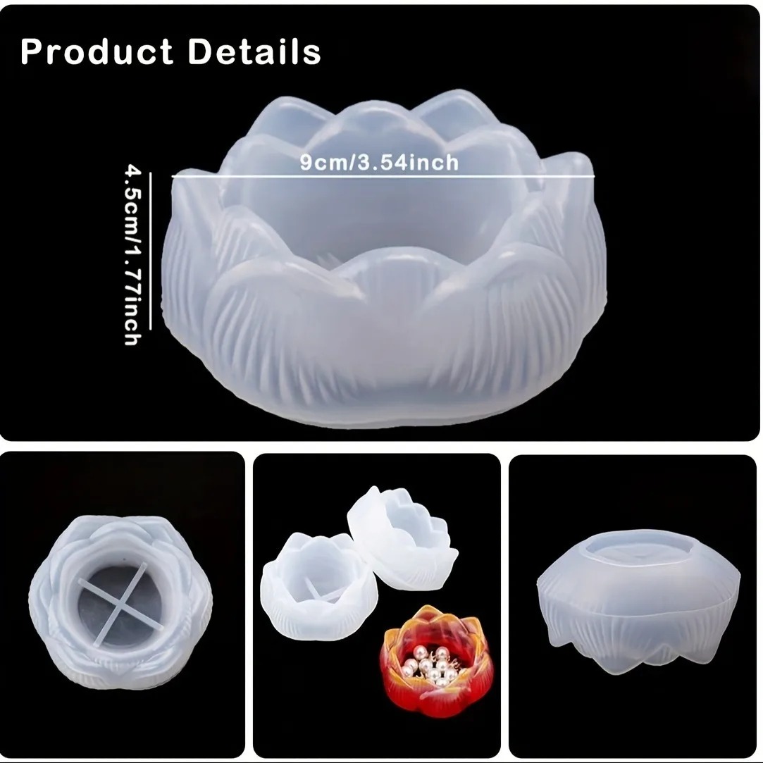 1pc DIY Lotus Flower Silicone  - огляд і ціна Candle Holder Set