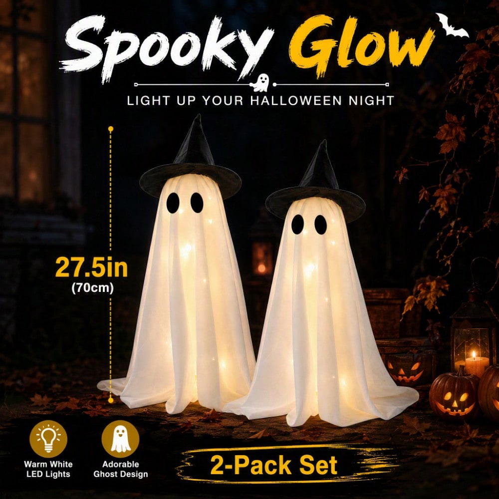 LED Light‑Up Witch Hat Ghost 2 - огляд і ціна Up Lighting Decor