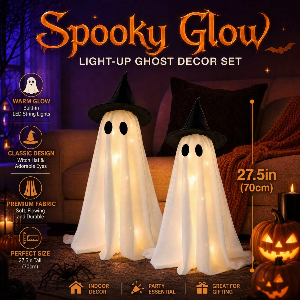LED Light‑Up Witch Hat Ghost 2 - огляд і ціна Up Lighting Decor