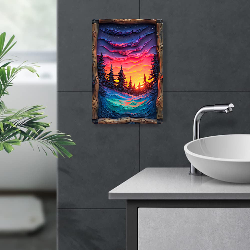 Northern Lights Art Piece, Met - огляд і ціна Bathroom Lighting Decor Ideas