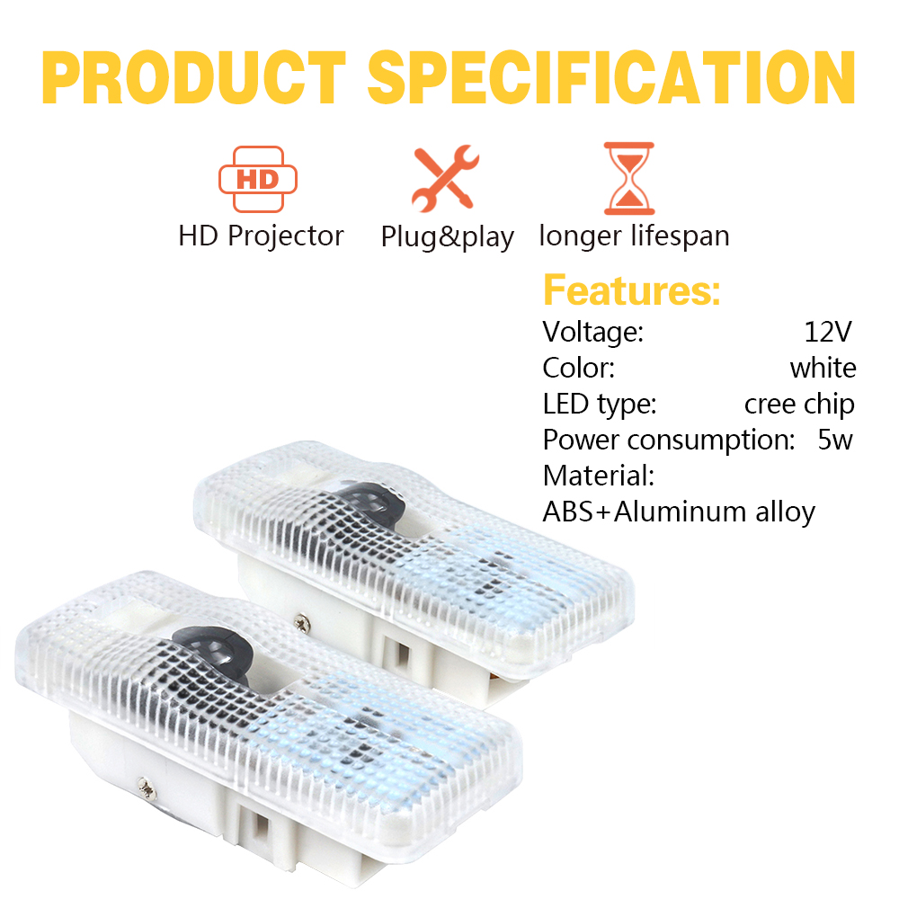 2X LED Car Projector Door Lamp - огляд і ціна Lighting Decor Inc