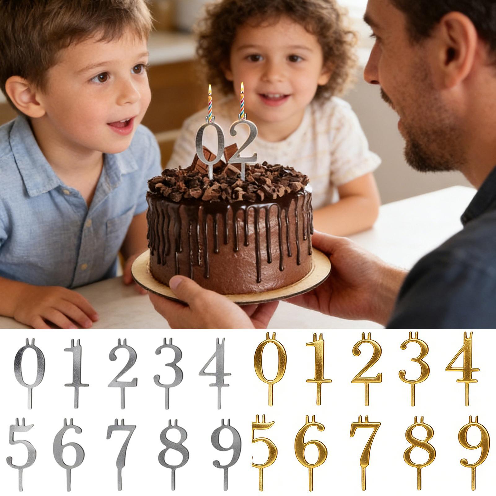 10pcs 0-9 Number Cake Toppers  - огляд і ціна Candle Holder Set