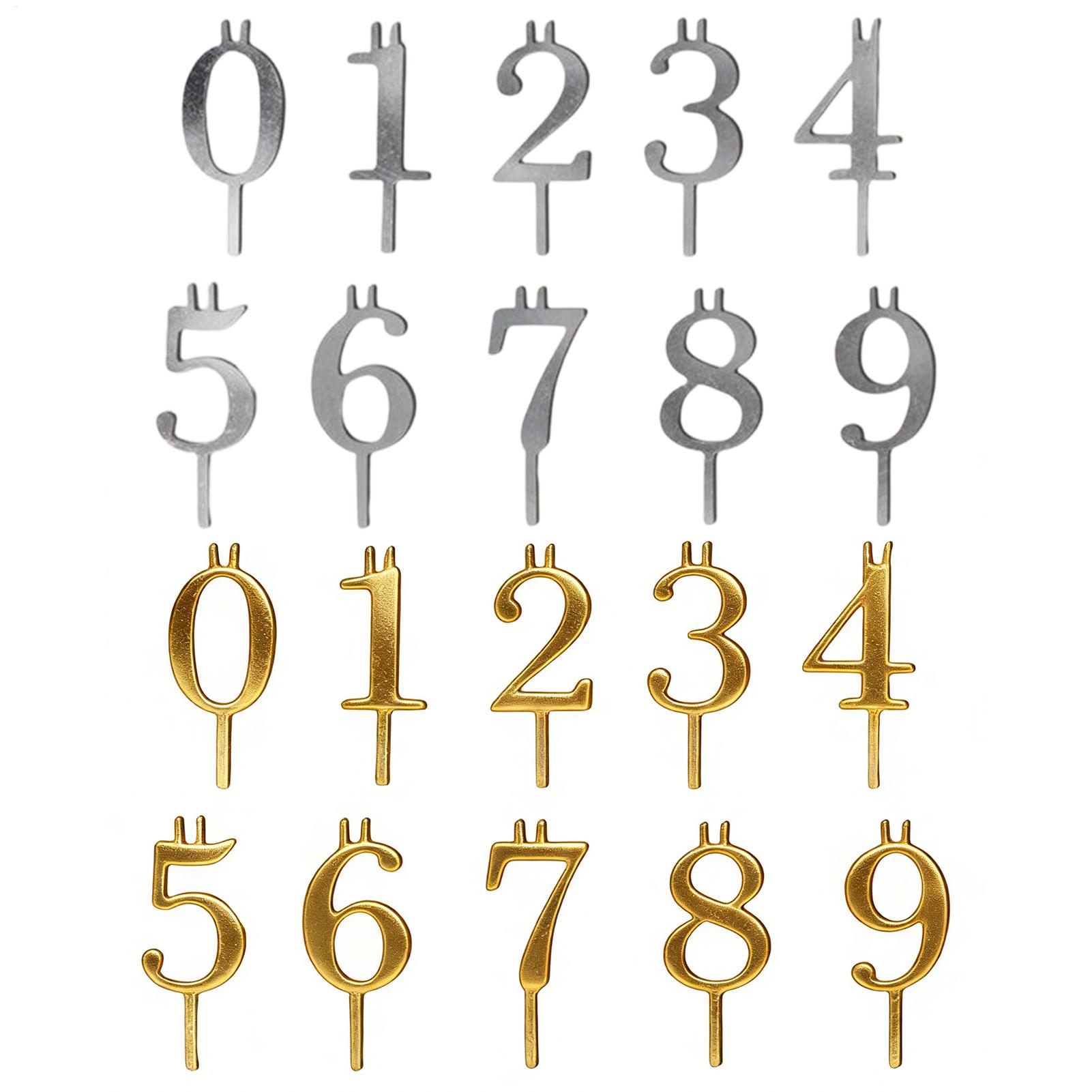 10pcs 0-9 Number Cake Toppers  - огляд і ціна Candle Holder Set
